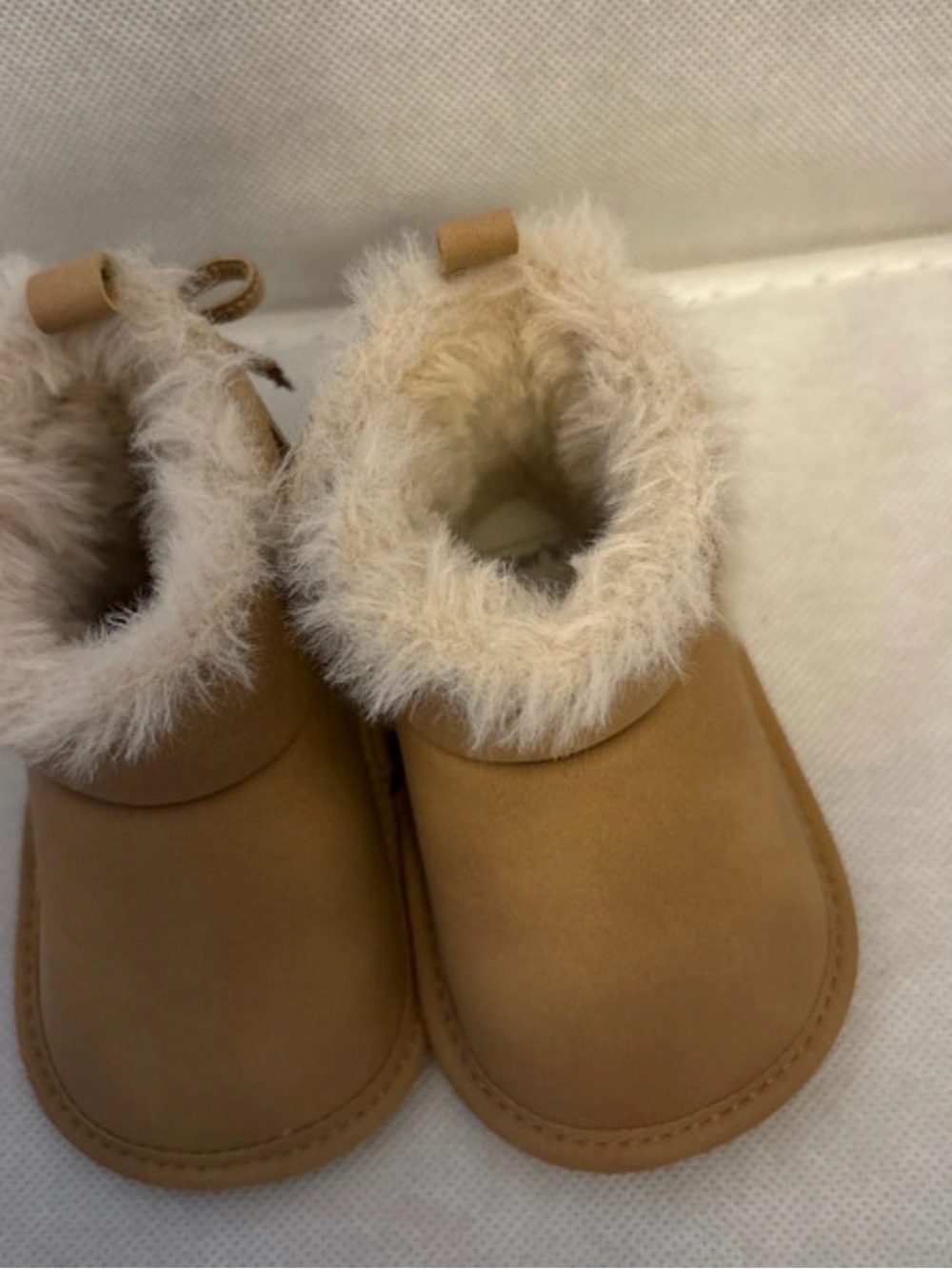 Carter's Tan Faux Fur Lined Baby Boots